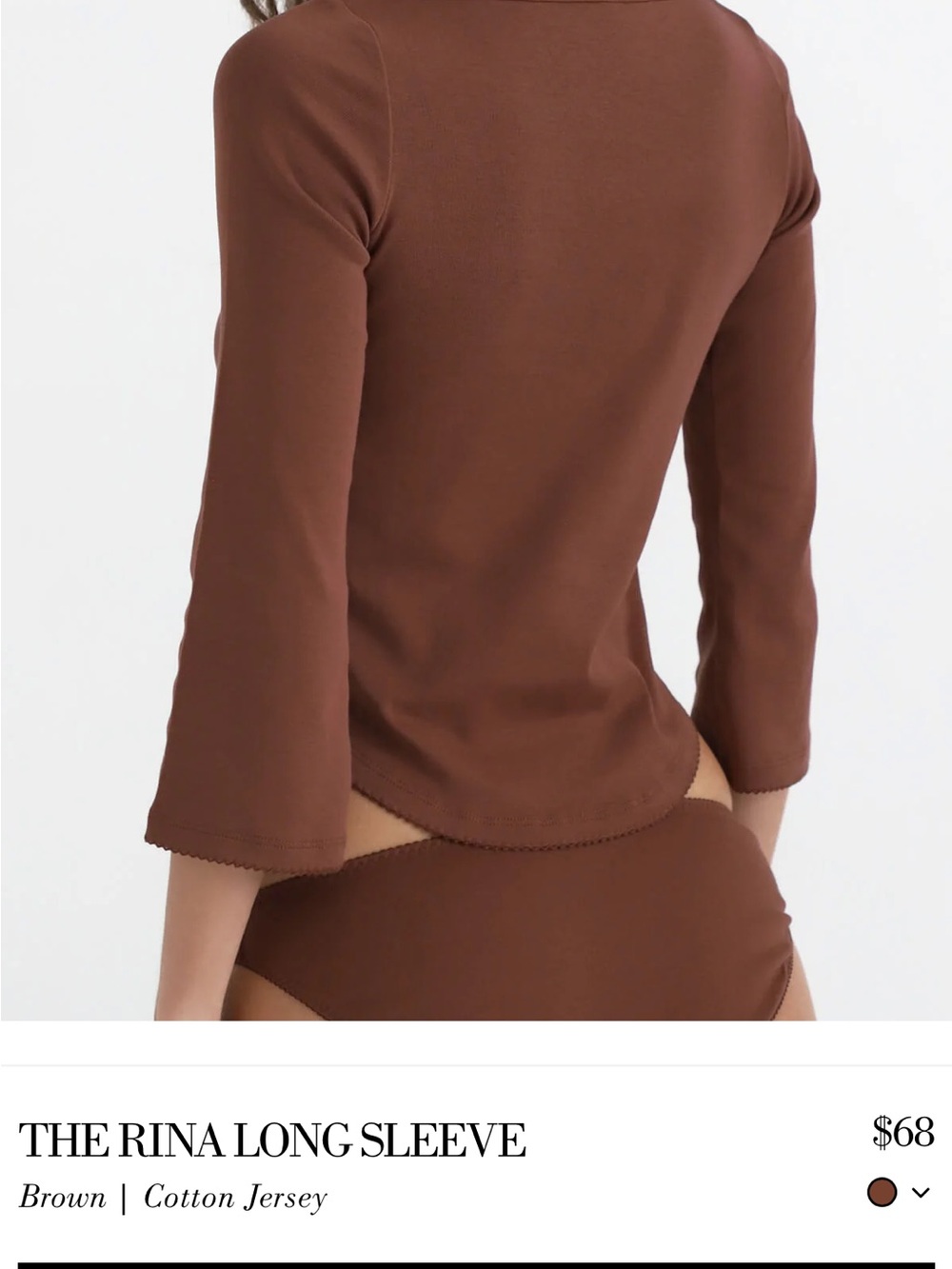SOLD The Rina Long Sleeve top - Picture 3 of 5
